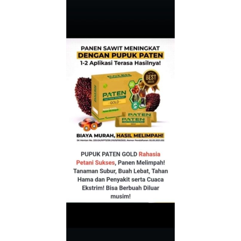 Pupuk Sawit Joint Member Pupuk Paten 12 box paten