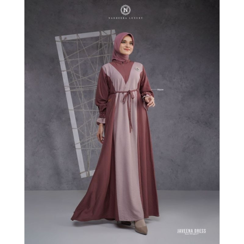 GAMIS MUSLIMAH NADHEERA ORI JAVEENA DRESS✅