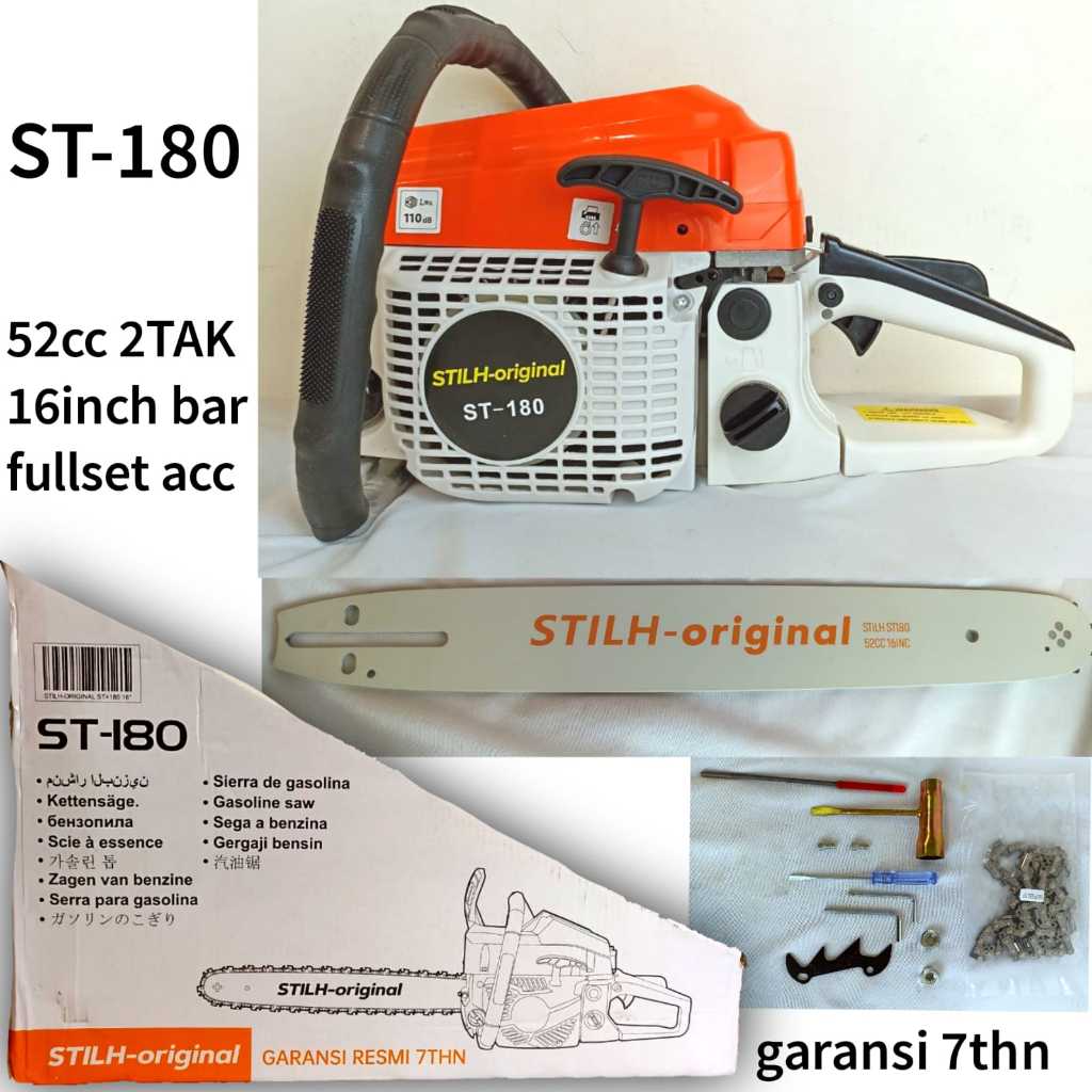 PROMO SensoST80 16inch chainsaw STILH-ORIGINAL chain saw mesin gergaji kayu 2tak 52cc garansi RESMI