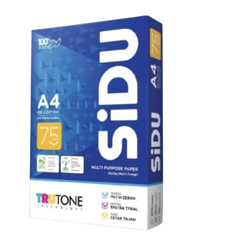 

Kertas HVS ukuran A4 merk Sinar Dunia (SIDU) 75 gsm
