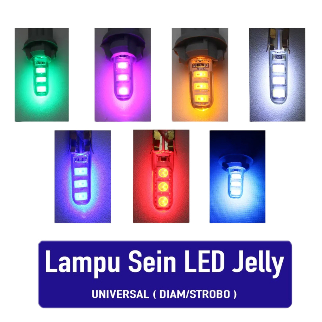 2 PCS BOHLAM / BOLA LAMPU SENJA / SEN SEIN T10 TANCAP LED VARIASI JELLY GELL SILICA MODE DIAM / KEDI