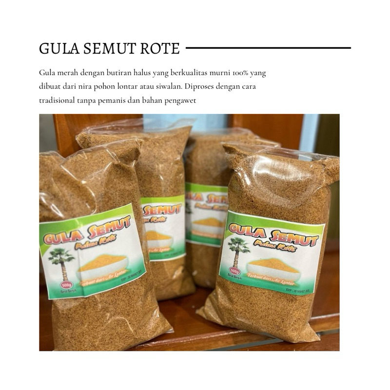 

Gula Merah Semut Rote Murni Asli Kelapa Lontar Palm Sugar Khas Oleh - Oleh Khas Kupang NTT Nusa Tenggara Timur