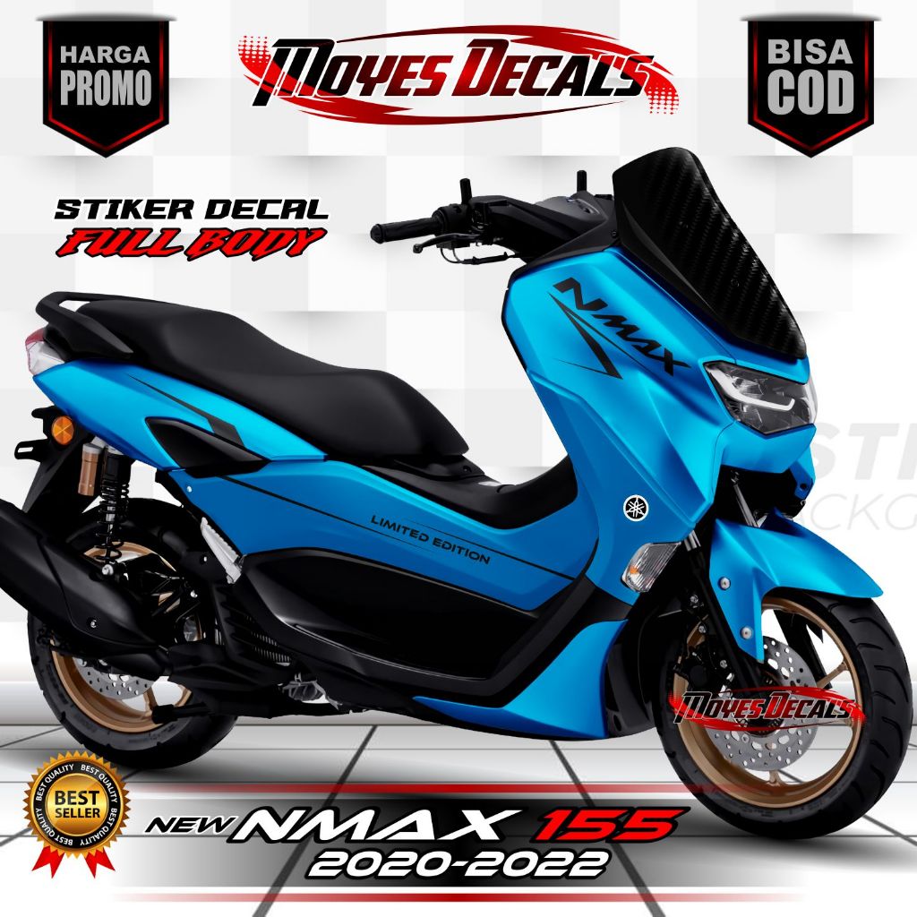 DECAL MOTOR NMAX NEW - STIKER MOTOR NMAX NEW FULL BODY PREMIUM BERKUALITAS - VARIASI MOTOR NMAX 155 