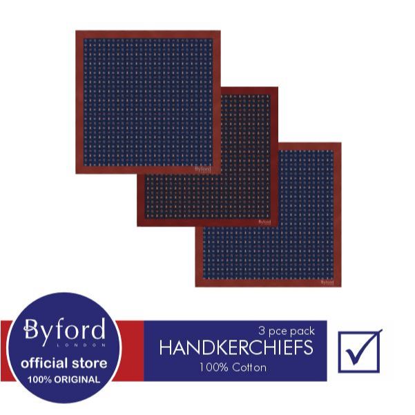 Byford Saputangan 3 warna / pack - VBYH03W3F
