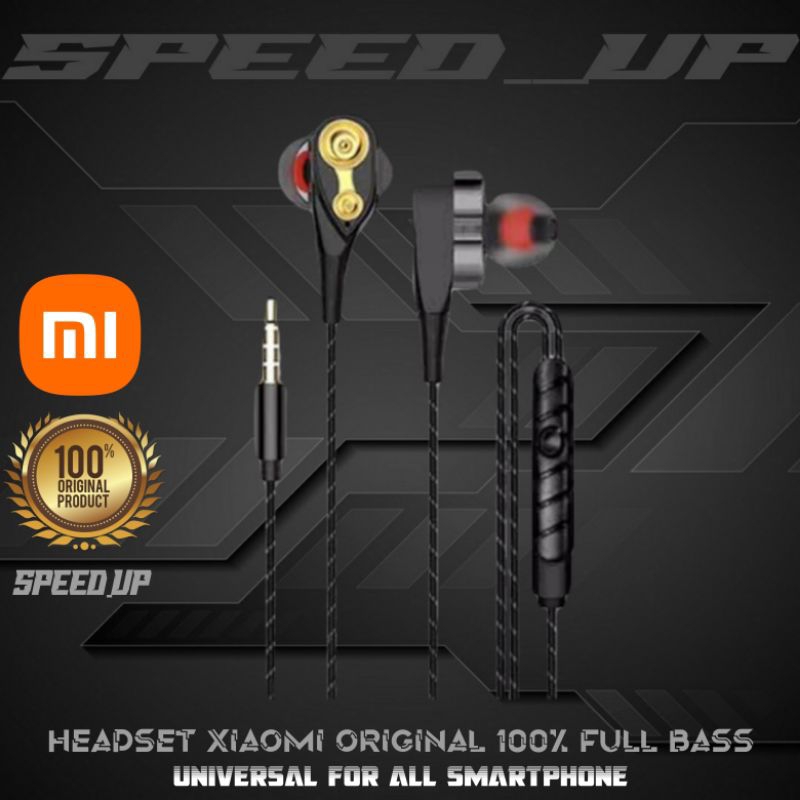 HEADSET GAMING/MUSIC EARPHONE XIAOMI FULL BASS STEREO ORIGINAL 100%