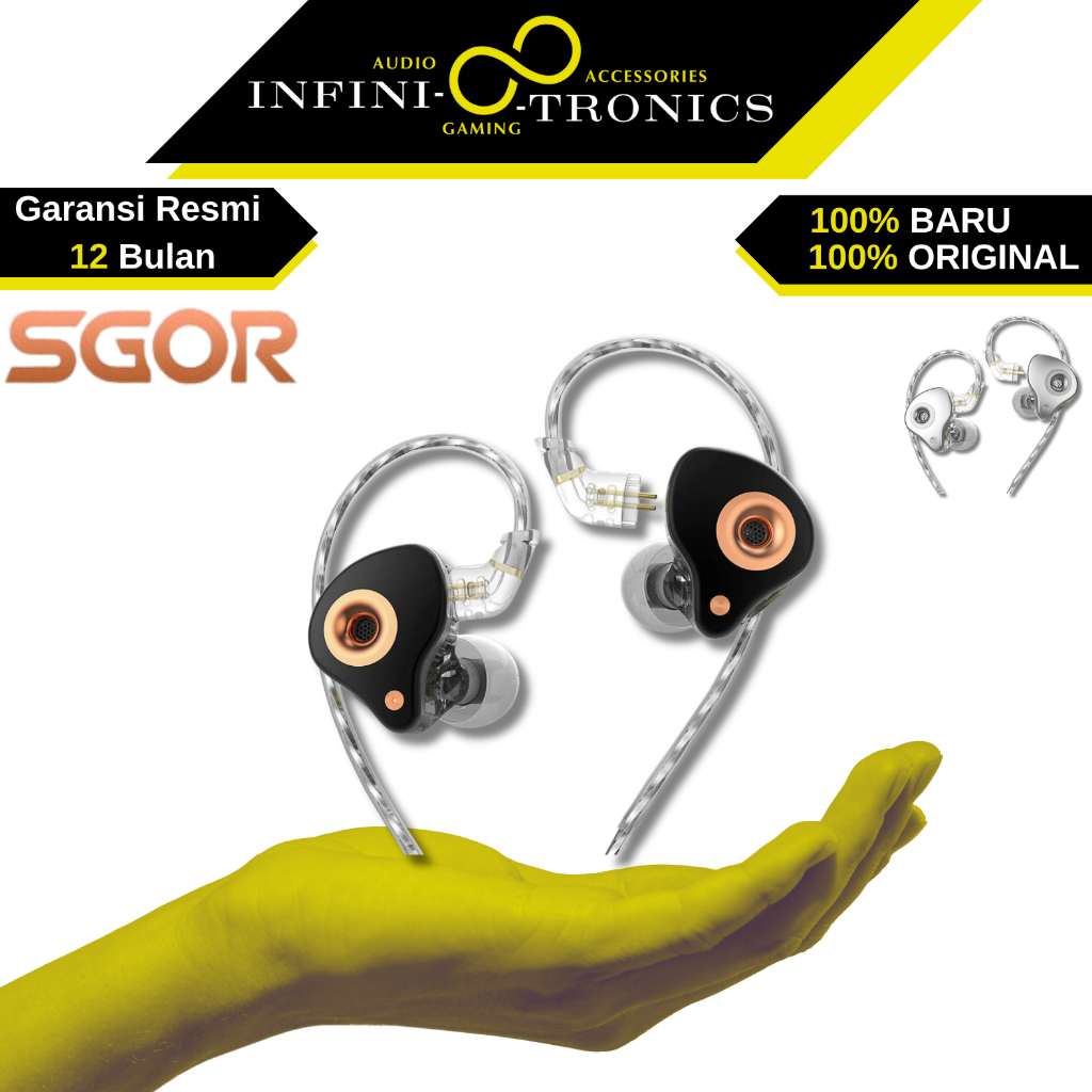 Earphone SGOR VENUS HiFi With MIC Dynamic Driver In Ear Monitor Earphone IEM