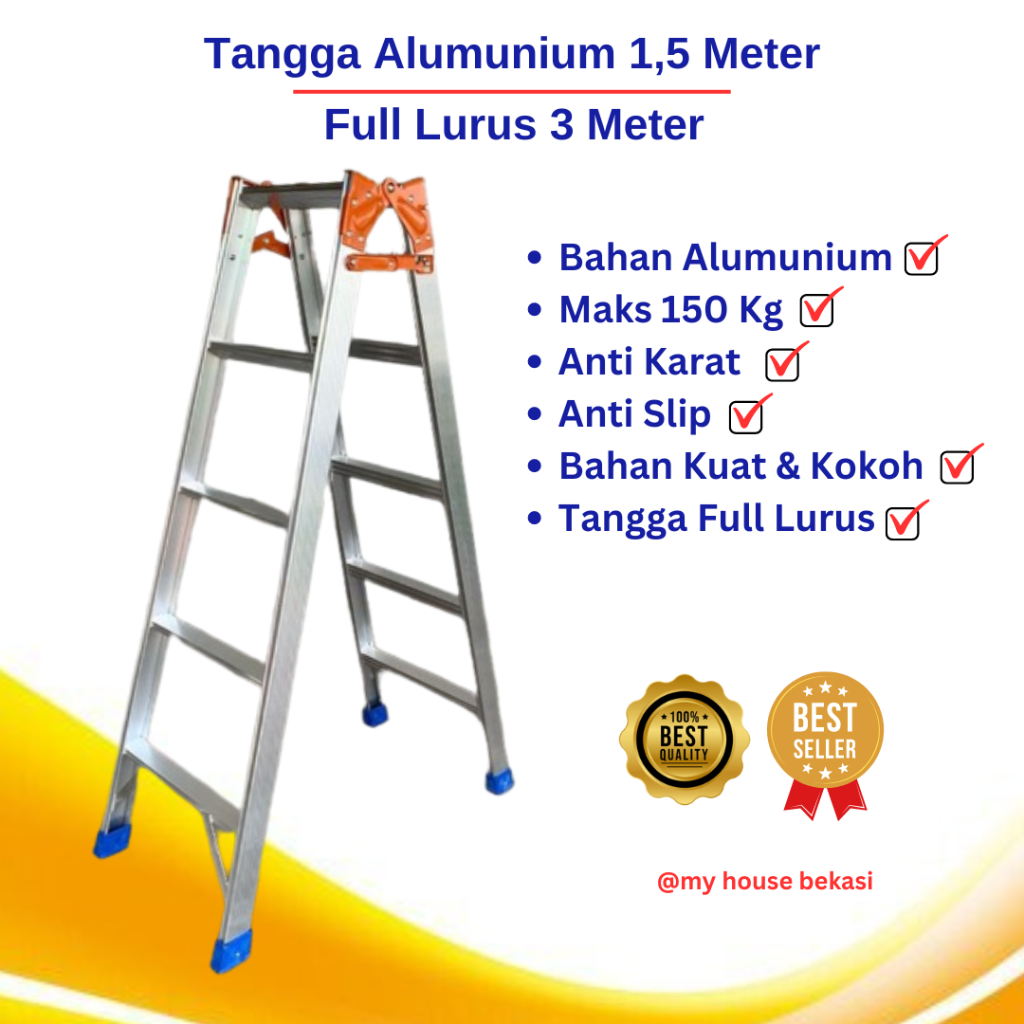 TANGGA LIPAT MULTIFUNGSI / TANGGA LIPAT ALUMUNIUM / TANGGA ALUMUNIUM / TANGGA 1,5 METER