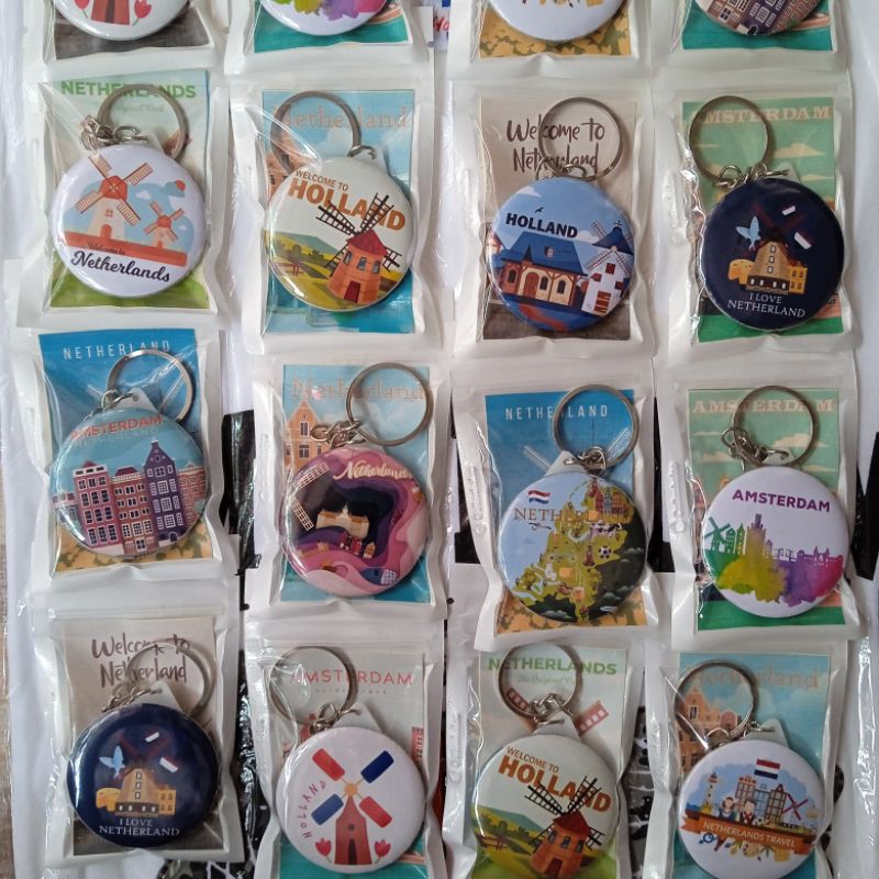 Gantungan kunci belanda souvenir amsterdam oleh oleh belanda