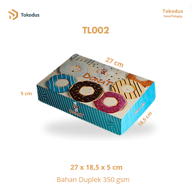 

Box Dus Donut isi 6 Pcs Uk. 27x18,5x5 cm