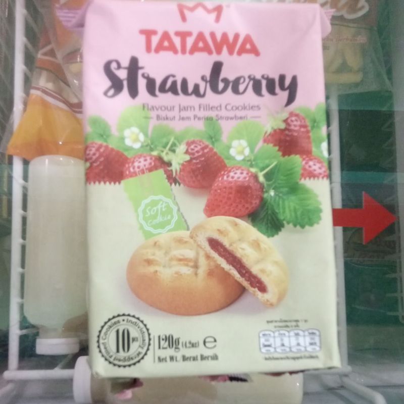 

TATAWA stawbery jam filled cookies berat bersih12gr