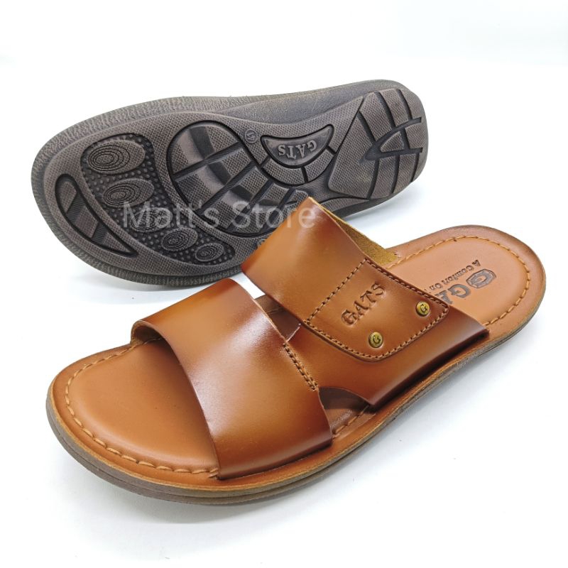 Sandal kulit pria Gats HG 283 bahan kulit asli - size 39-43 - 100% original