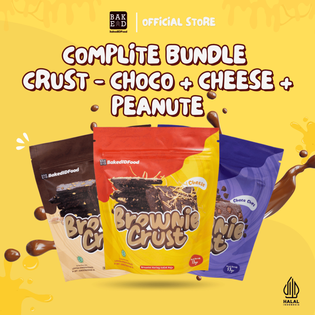 

Complite Bundle Brownie Crust - Choco + Cheese + Peanute
