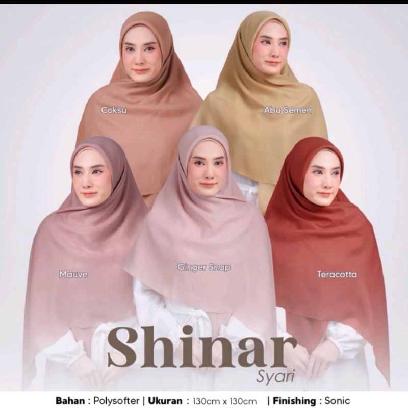 Kerudung Segi Empat Shinar Syar'i  || Segi Empat Jumbo