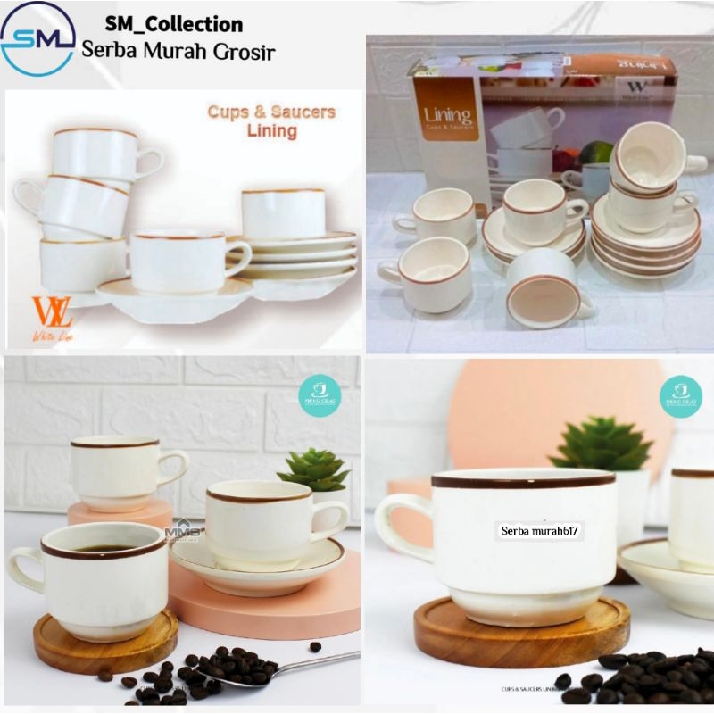 Cangkir Kopi/Gelas Minum/Gelas Keramik/Cangkir teh/Cangkir+Lepek/Cups & Saucers Lining