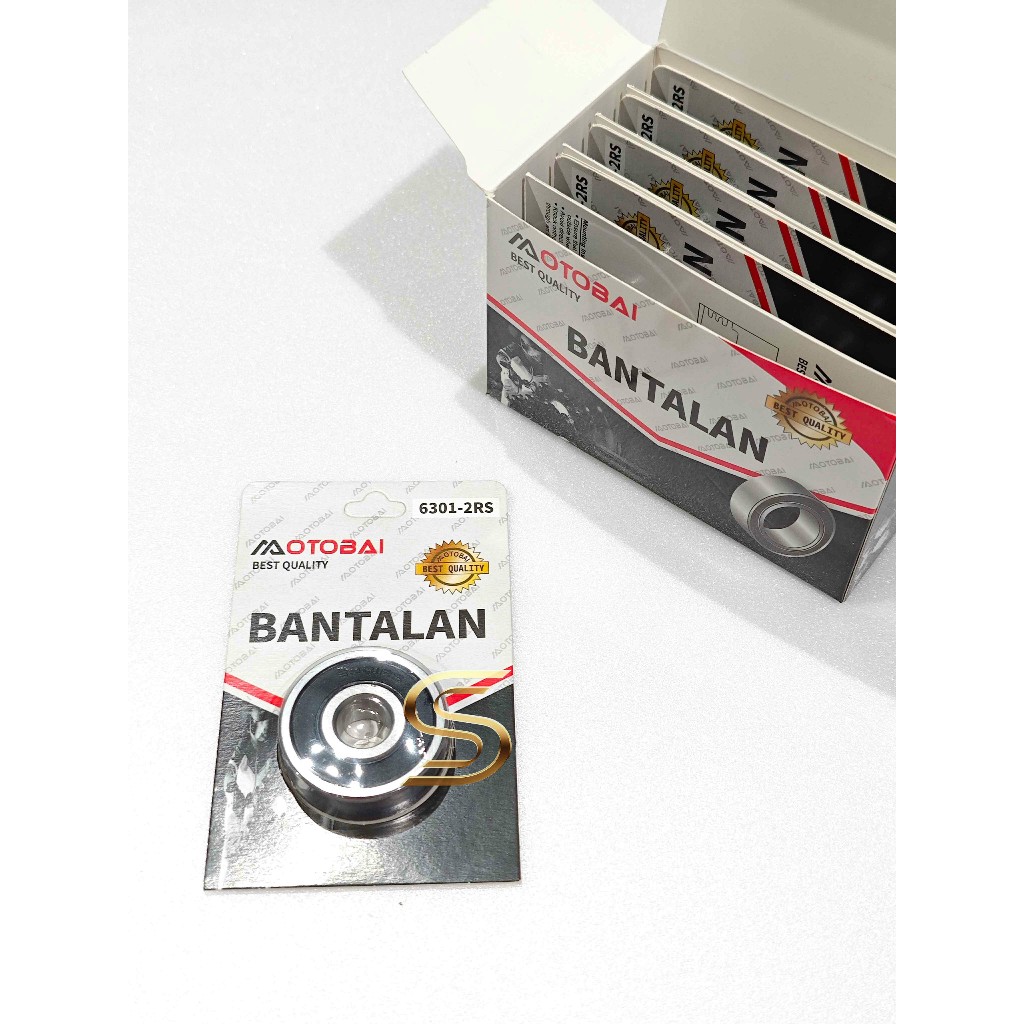 [1 DUS 10 PC] Laher Bearing 6301 2RS OTOBAI Original