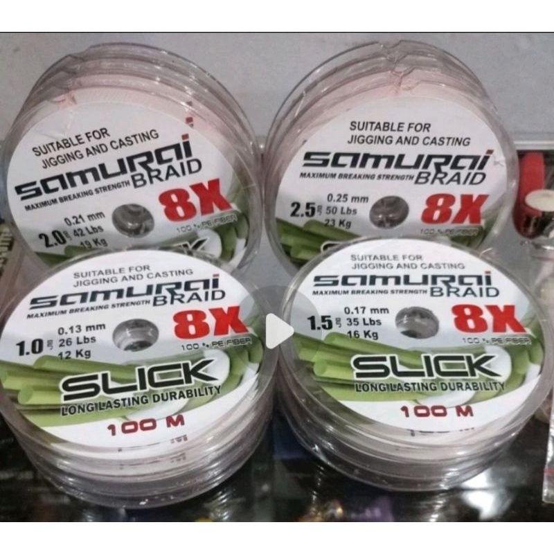 PE X8 Samurai slick halus dan kuat