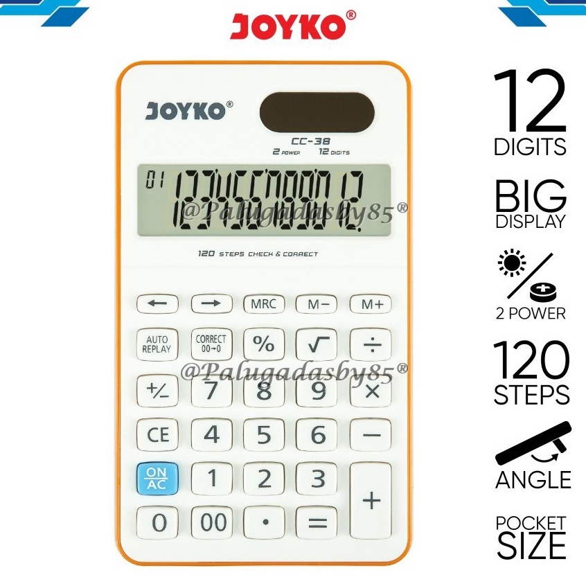 

KODE S5O Kalkulator Joyko CC38 12 Digits Check Correct 1 Biji Calculator Joyko CC38 Joyko CC 38 CC38