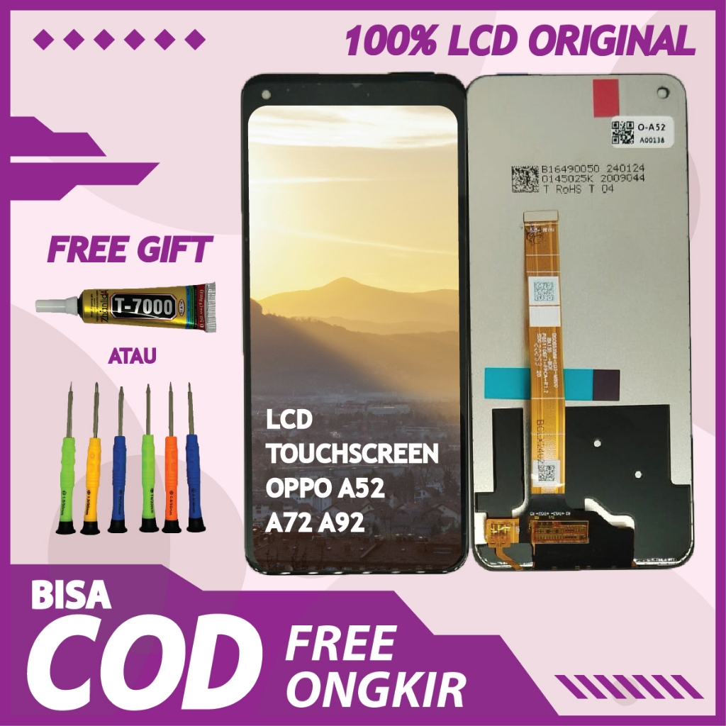【ORIGINAL 100%】LCD TOUCHSCREEN OPPO A52/ A72/ A92 FULLSET TOUCHSCREEN / ORIGINAL100%