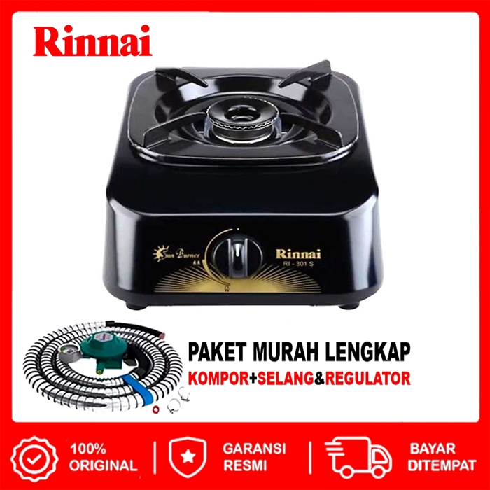 KOMPOR GAS 1 TUNGKU RINNAI 201S / 301S / KOMPOR RINNAI 1 TUNGKU / KOMPOR RINAI 1 TUNGKU / KOMPOR 1 T
