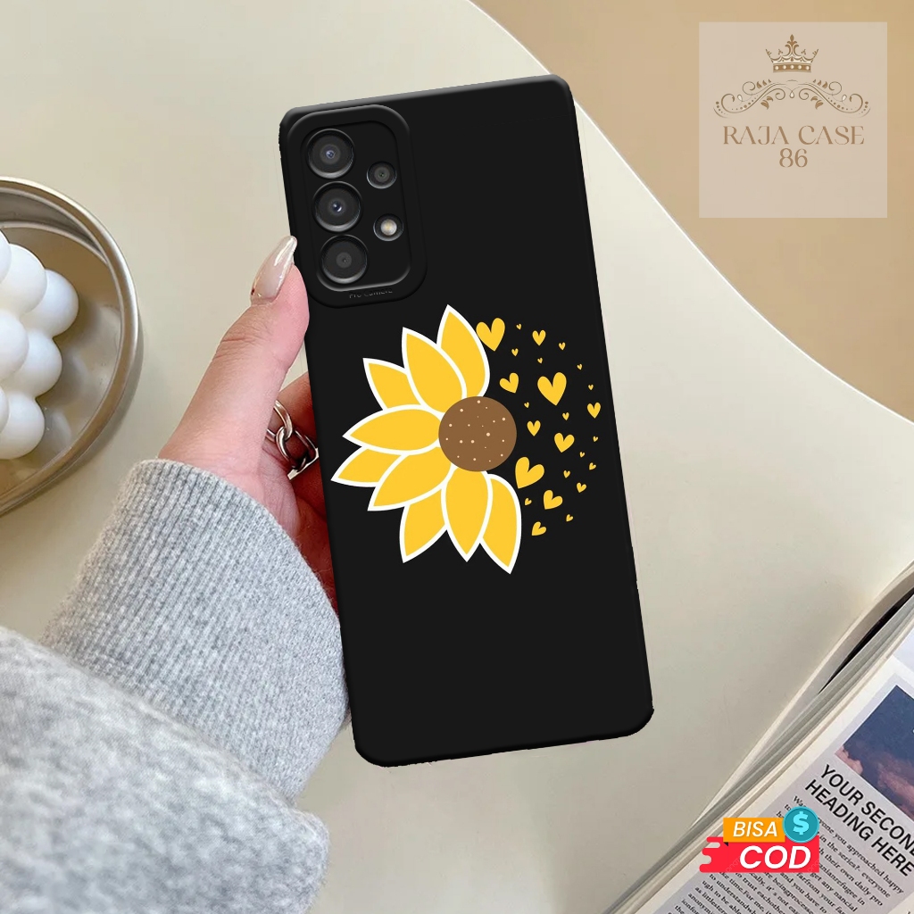 Case Samsung Galaxy A13 - Rajacase - casing Samsung A13 - Motif Softcace Bunga - Pelindung handphone