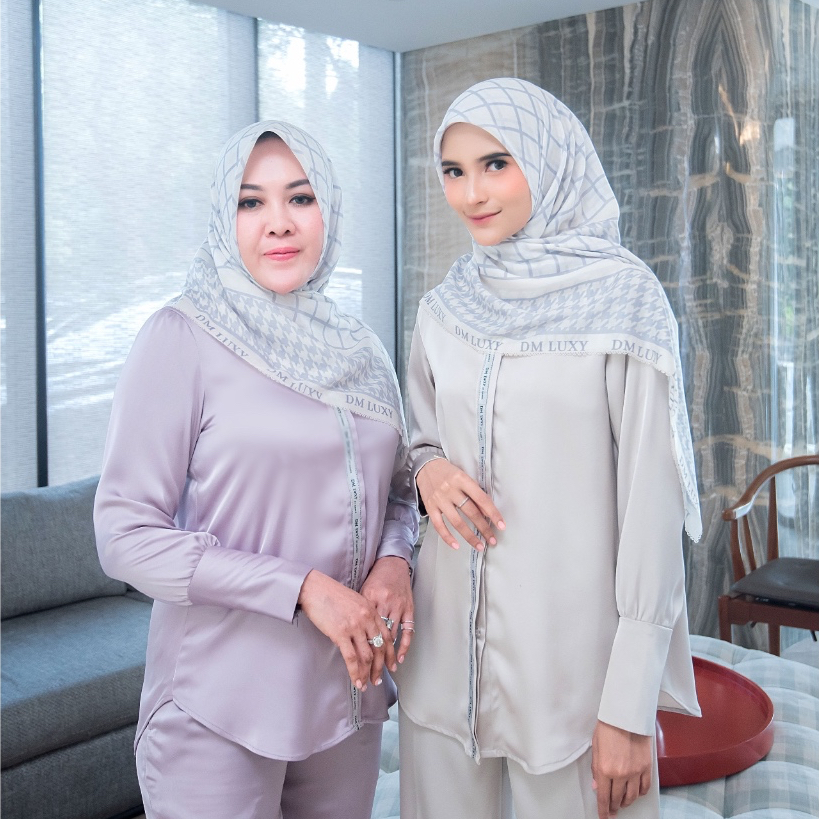 Zarlin One Set | One Set Wanita | Setelan Wanita | Setelan Silk | One Set Lengan Panjang Wanita