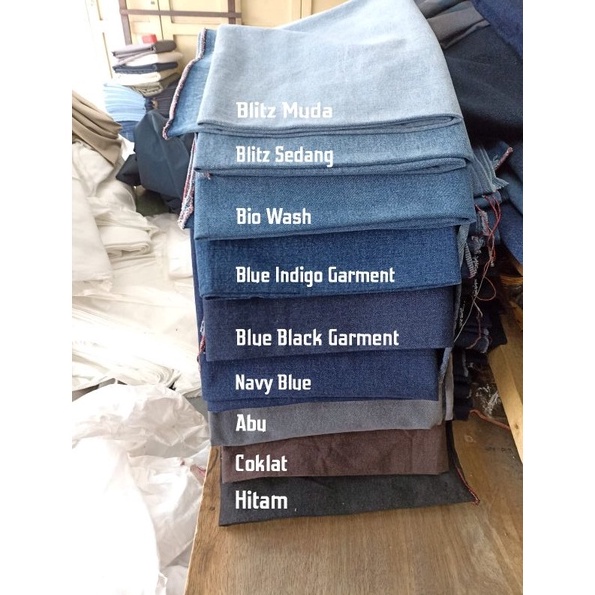 KODE B75A KAIN DENIM BAHAN WASH NON STRETCH TEBAL DENIM WASHING JEANS WASHING TEBAL TIDAK MELAR