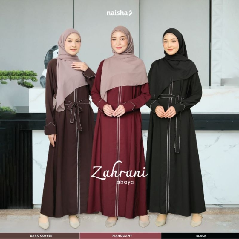 NAISHA OFFICIAL - Zahrani abaya | abaya umroh haji | abaya premium | abaya hitam | abaya adem halus 