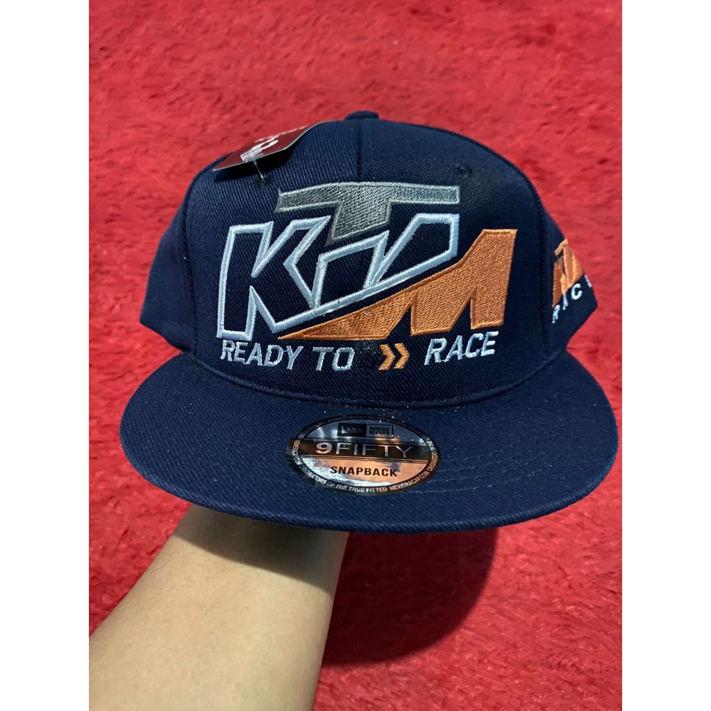 Topi Distro KTM | Topi Snapback KTM | Topi Motor Cross KTM | Topi Snapback KTM Bordir Tebal