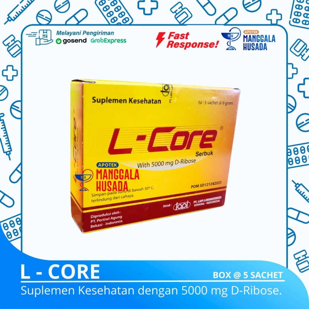 L-CORE SUPLEMEN KESEHATAN PER BOX @ 5 SACHET
