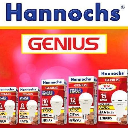 Bohlam Emergency Hannochs Genius Lampu Emergency Hannochs Bohlam LED Bulb Hannochs Lampu LED Hannoch