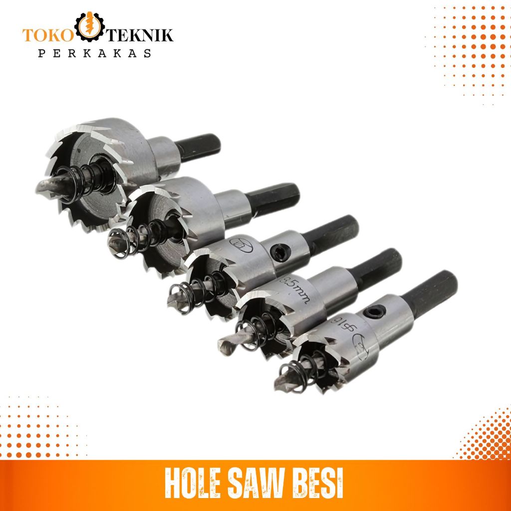 Hole Saw Besi Metal Logam SET Mata Bor Pelubang Besi Aluminium Almini Stainless Alat Lubang Holesaw