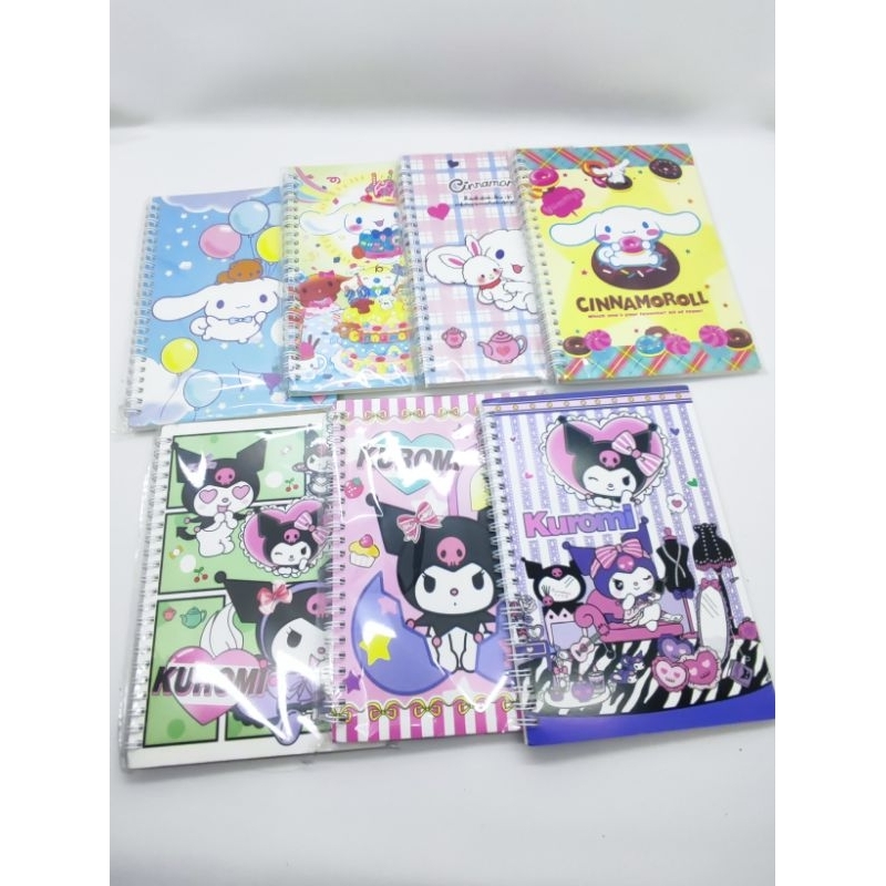

Buku tulis karakter sanrio melody kuromi cinnamoroll buku diary (58lembar) ring spiral blinder book premium cover tebal RANDOM