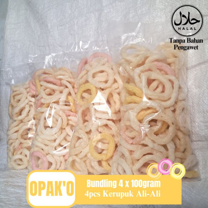 

PAKET BUNDLING 4 PCS KERUPUK ALI ALI KERUPUK CINCIN
