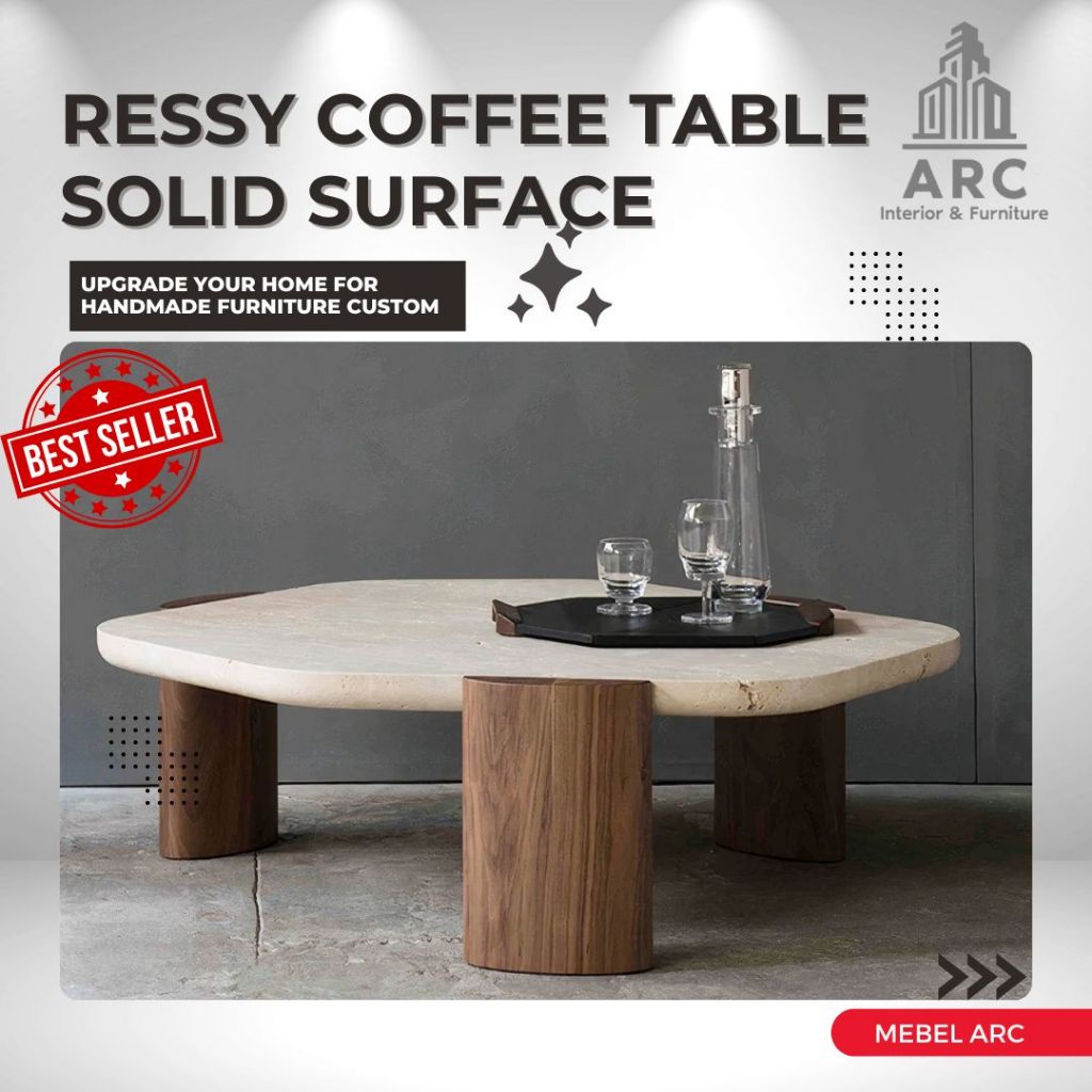 Coffee Table Solid Surface / Meja Kafe Solid Surface