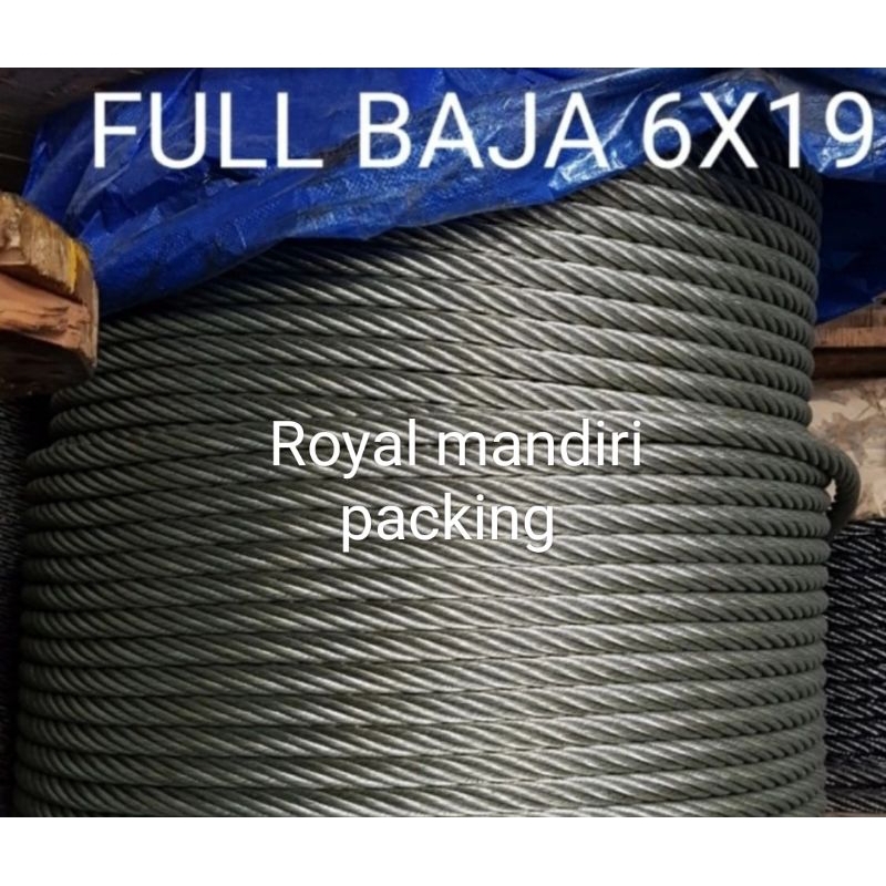 Kawat seling/Sling baja/Kawat full baja galvanis M6/ 6mm (1/4" )