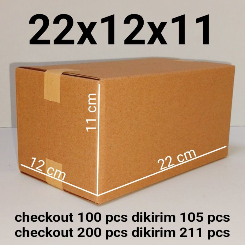 

Kardus Packing Karton Box Polos Ukuran 22x12x11