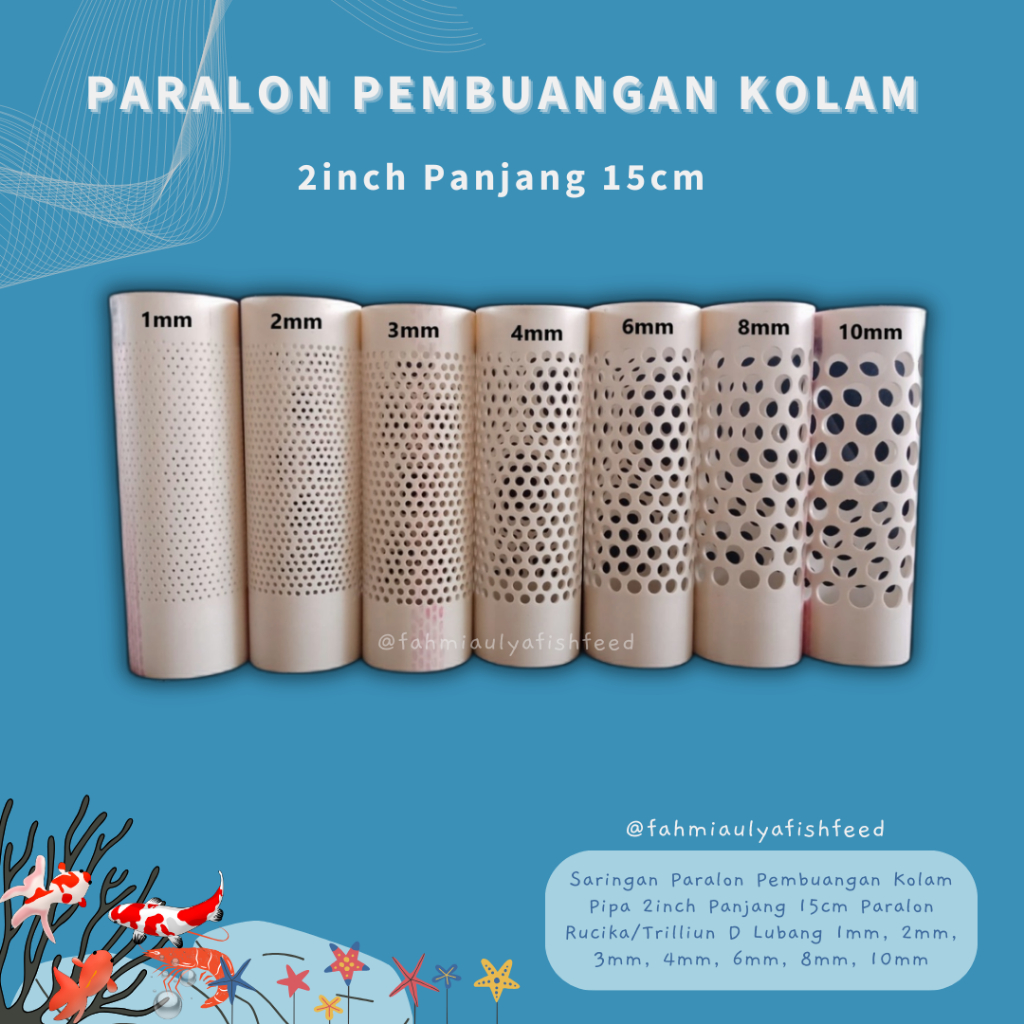 Saringan Paralon Pembuangan Kolam Pipa 2inch Panjang 15cm