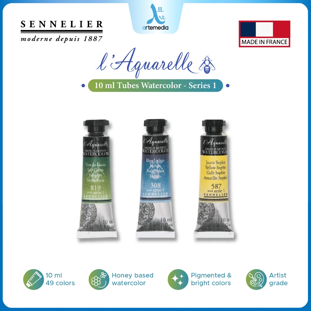 

Sennelier L’Aquarelle Watercolor Paint 10ml Artist Grade Series 1 Cat Air Premium Prancis