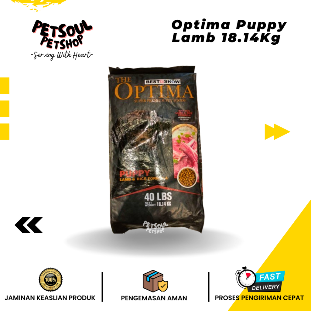 Optima Puppy Lamb 18.14Kg / Makanan Anjing Puppy Lamb & Rice
