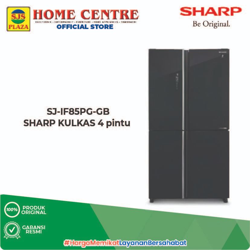 KULKAS SHARP 4 PINTU SJ-IF85PG-GB/GR 590L GLASS DOOR SJIF85PG