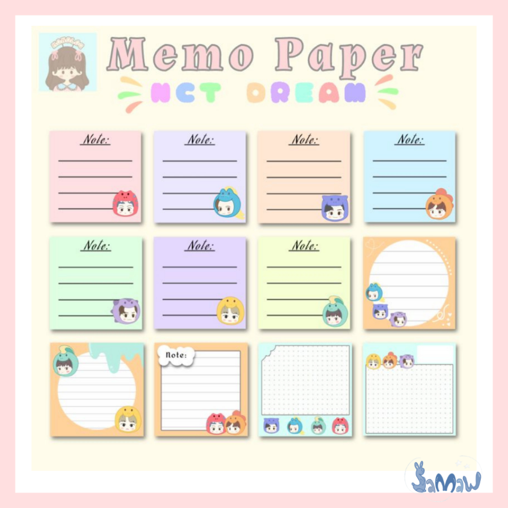 

Memo Paper NCT Dream | Memopad Cute Fanart