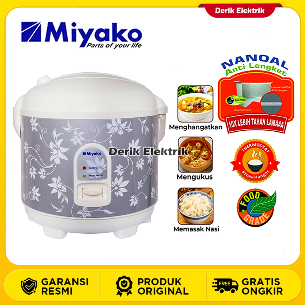 MIYAKO MAGIC COM RICE COOKER MCM 528 3IN1 PENANAK NASI / MEJIKOM / MAGICCOM / MAGICOM / MEGICOM / ME