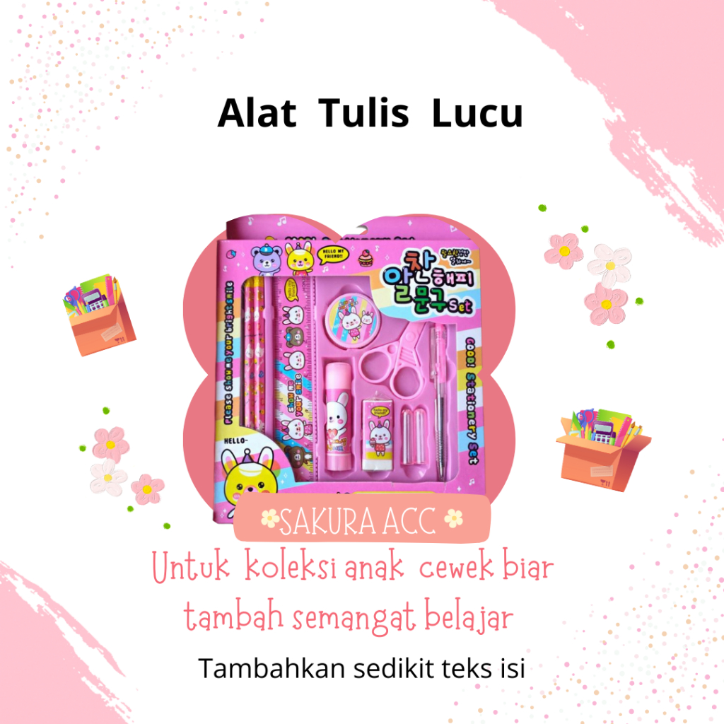 

alat tulis lucu terlengkap hamper kado ulang tahun by sakura acc
