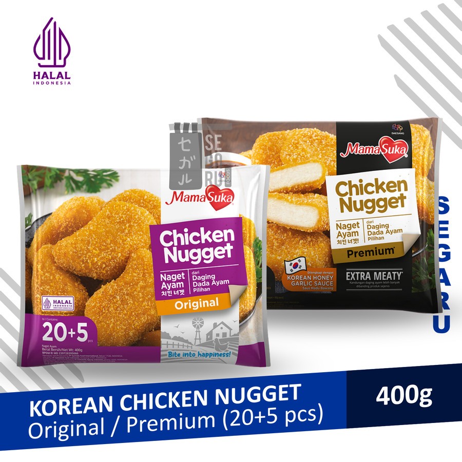 

Mamasuka Chicken Nugget Premium 400gr | Korean Chicken Nugget Extra Meat