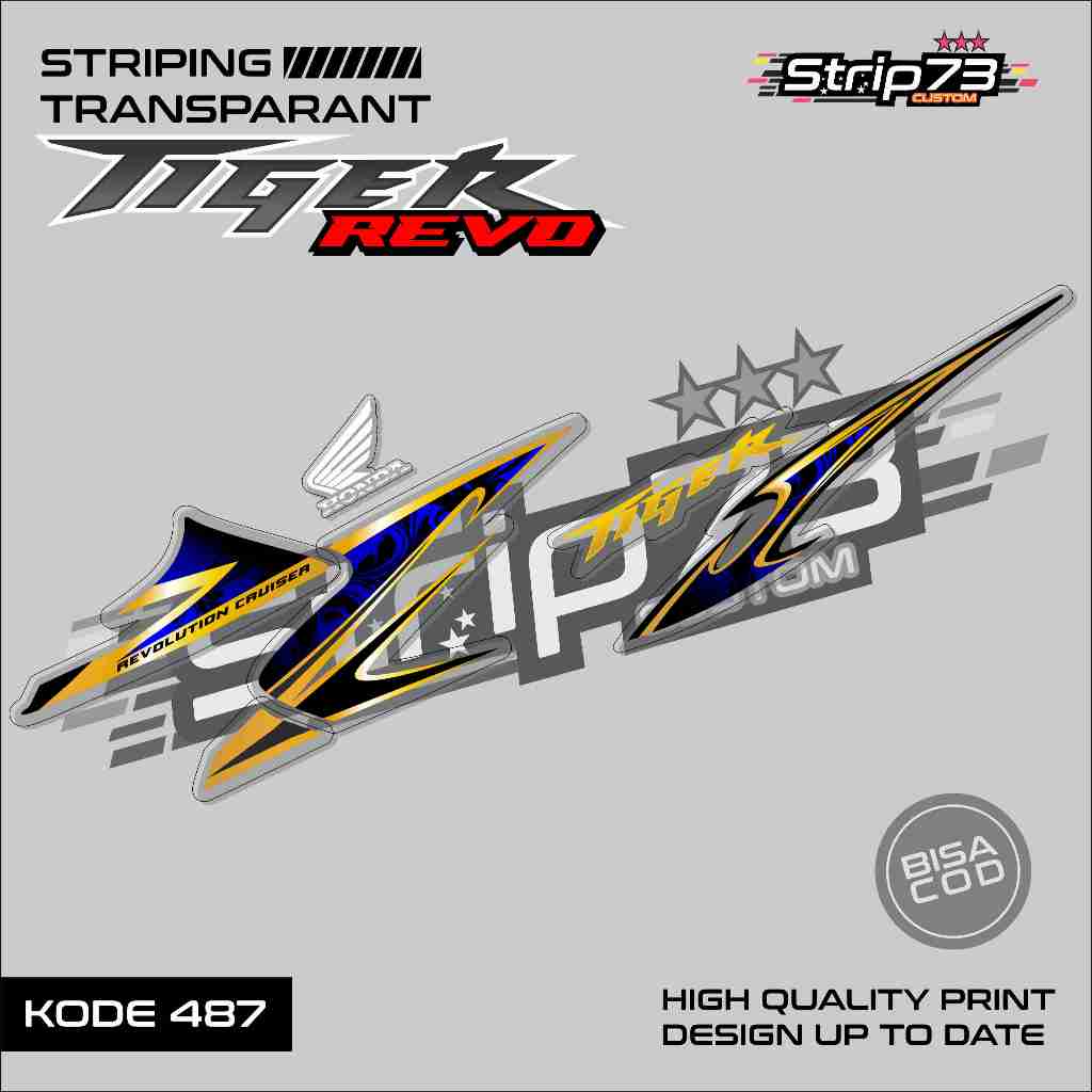 487 STRIPING TRANSPARAN TIGER REVO - STRIPING TRANSPARAN TIGER REVO BATIK