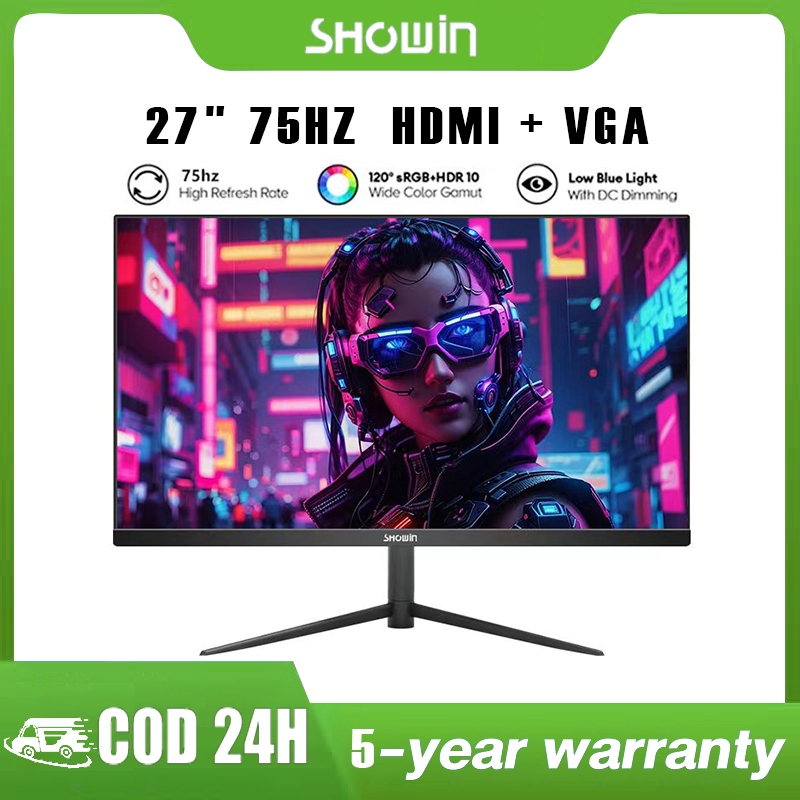 Monitor LED untuk PC / komputer 27 inch baru mulus
