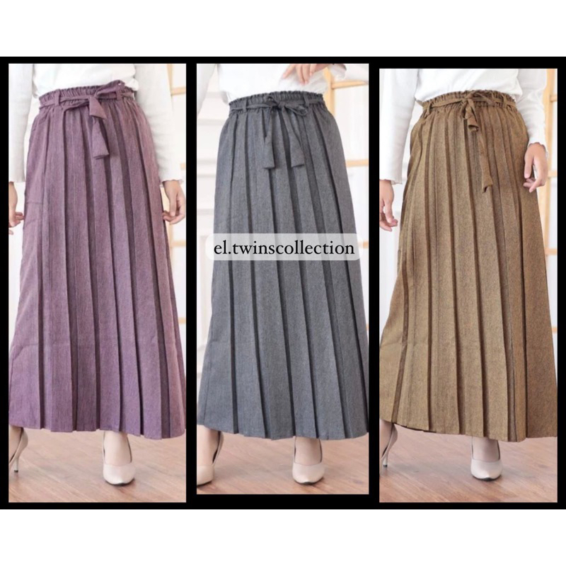 ROK PLISKET SEMI WOLL POLOS || ROK PLISKET SEMI WOLL PREMIUM | ROK KERJA KANTOR | EL.TWINSCOLLECTION