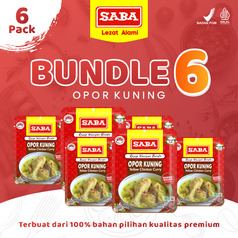 

SABA - 6 Pcs Bumbu Opor Kuning BPOM Siap Pakai Tanpa Pengawet