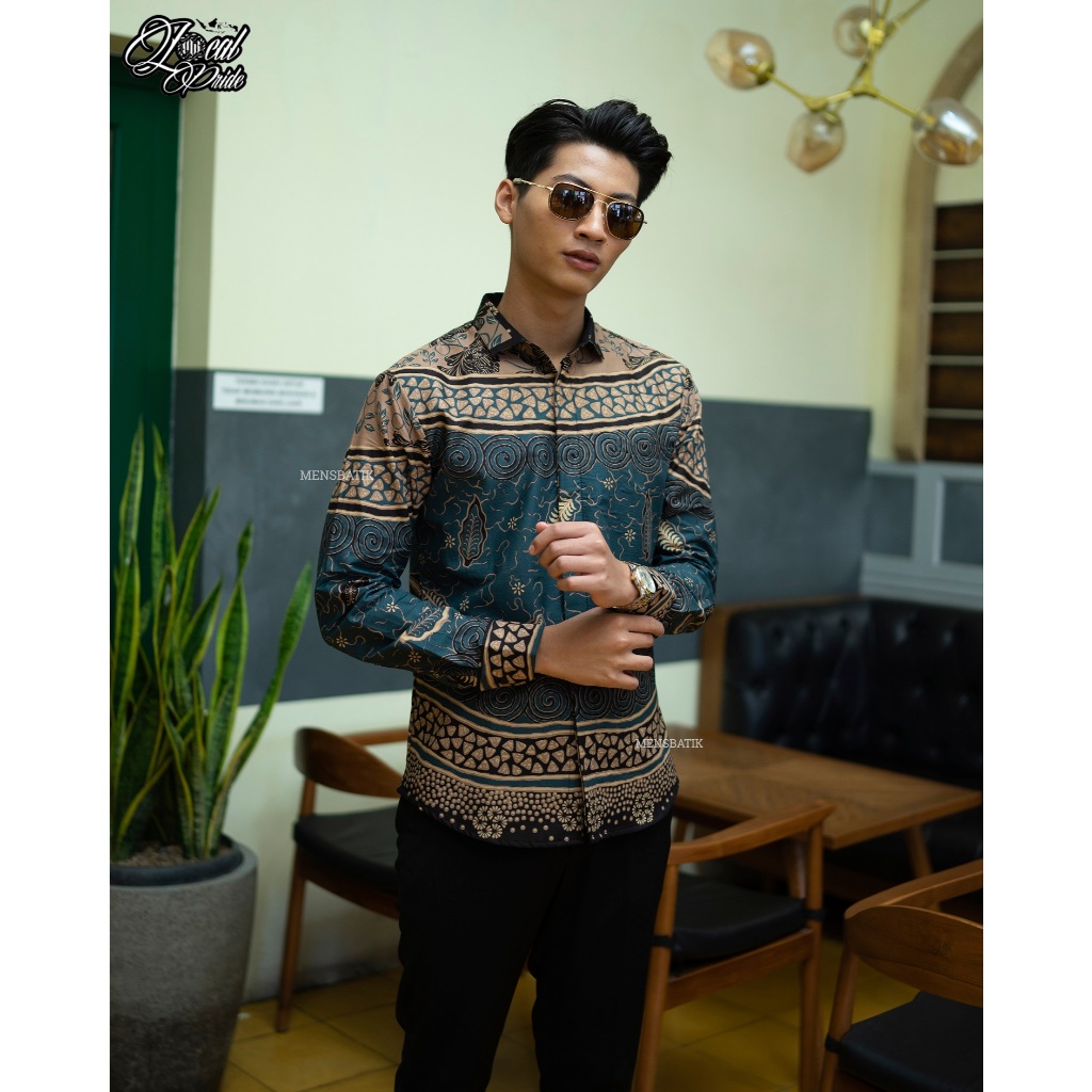 MENSBATIK - batik pria - kemeja batik - batik pria lengan panjang - batik pria modern - batik anak m