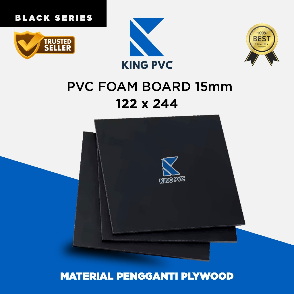PVC Board Lembaran 15mm Hitam Ukuran 122x244cm | PVC Foam Board | PVC Sheet | Kitchen Set